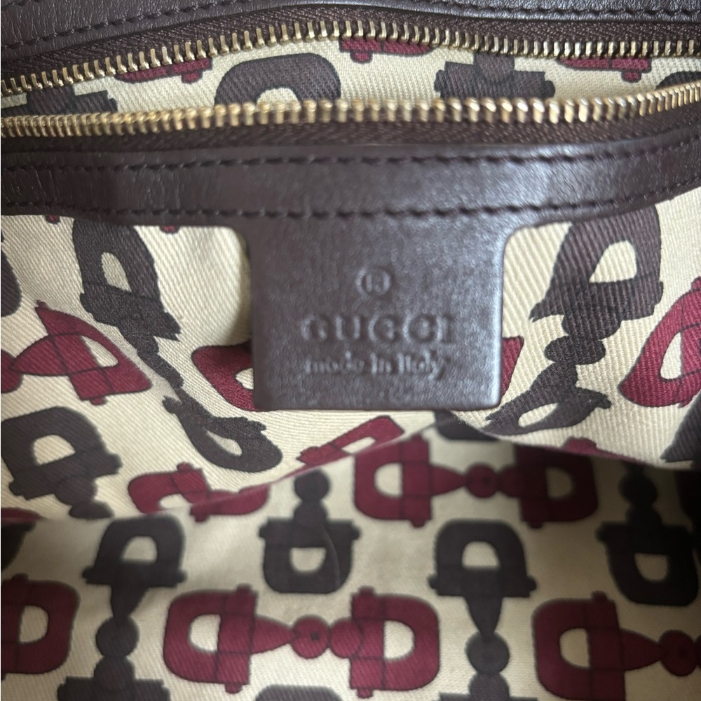 Gucci Brown Guccissima Leather Medium Horsebit Pelham Bag and wallet - Picture 10 of 16